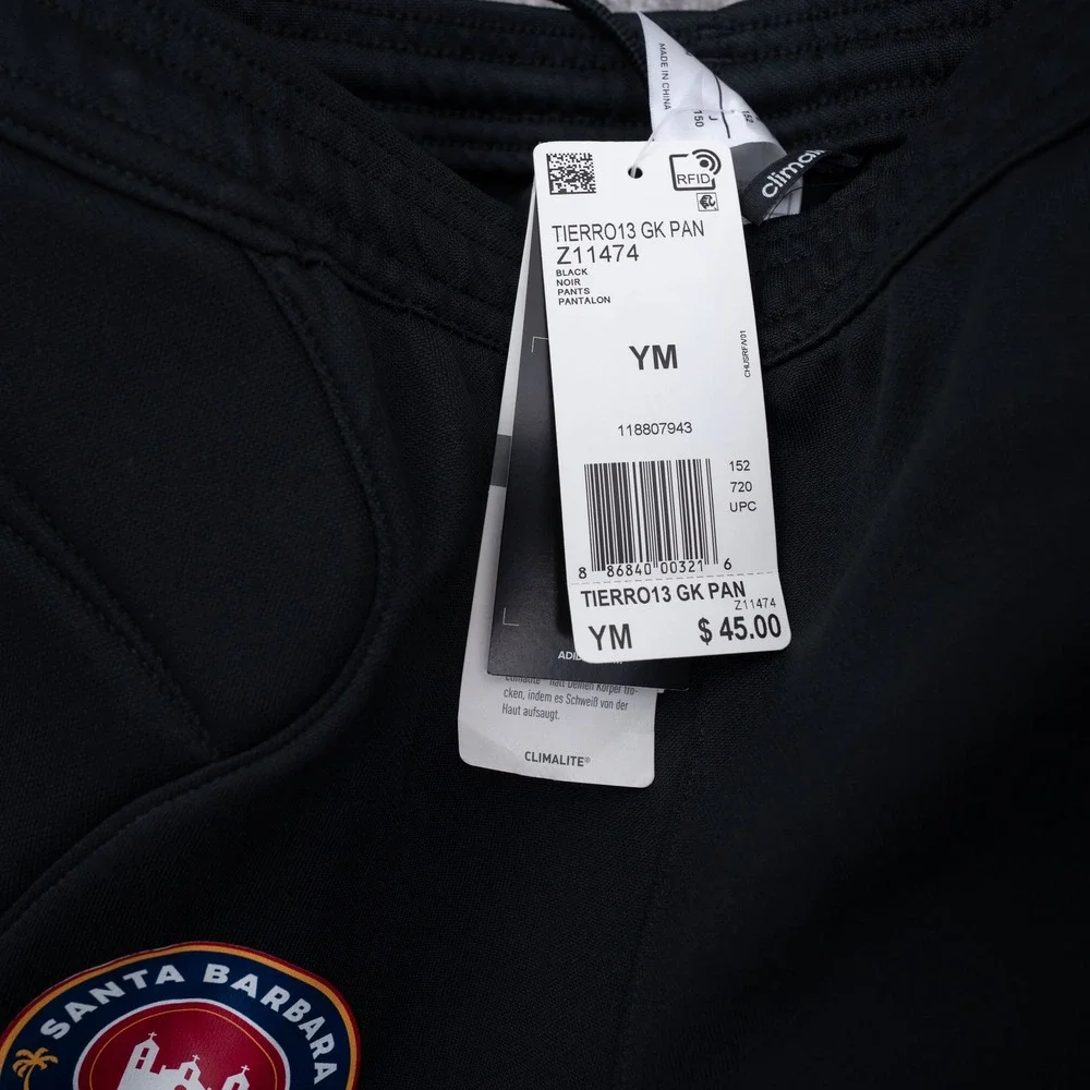 Adidas Tierro 13 Goalkeeper Pants Kids Medium Black Padded Soccer Z11474 New